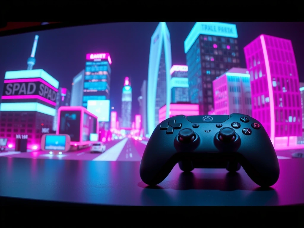 Abstract digital cityscape